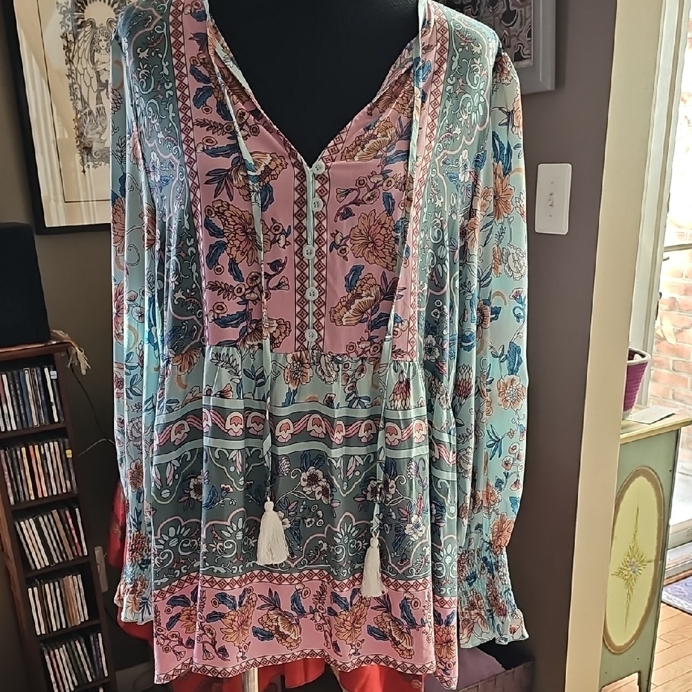 Bohemian Floral Women's Blouse